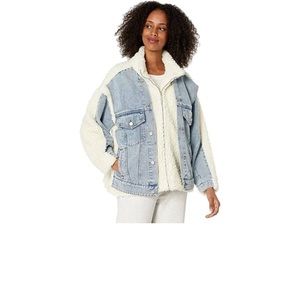 Blanknyc Bear Hug Denim Sherpa Jacket